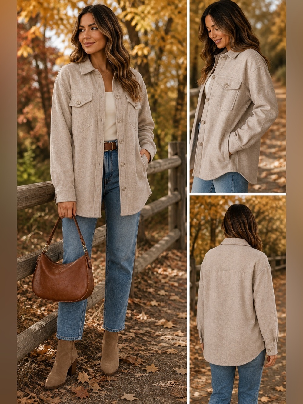 Gentle Fawn Kyleen Wool Blend Shacket Jacket Beige Size S Oversized
